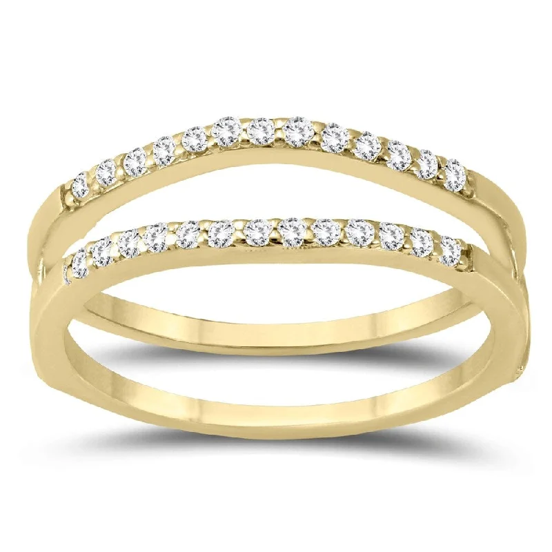 classic rings for women -1/4 Carat TW Diamond Insert Ring in 10K Yellow Gold