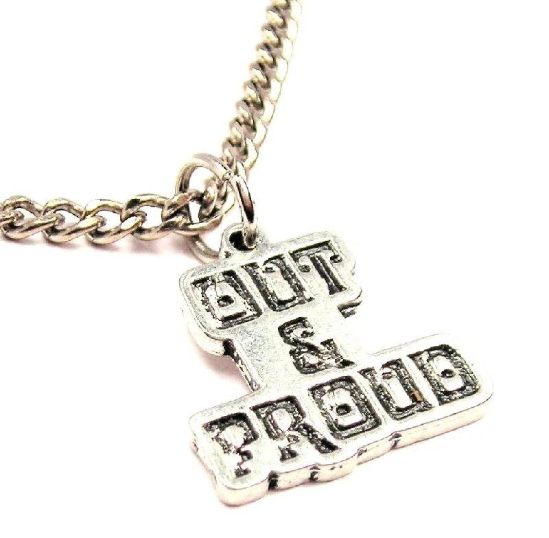 wedding necklaces for women -Out And Proud Single Charm Necklace