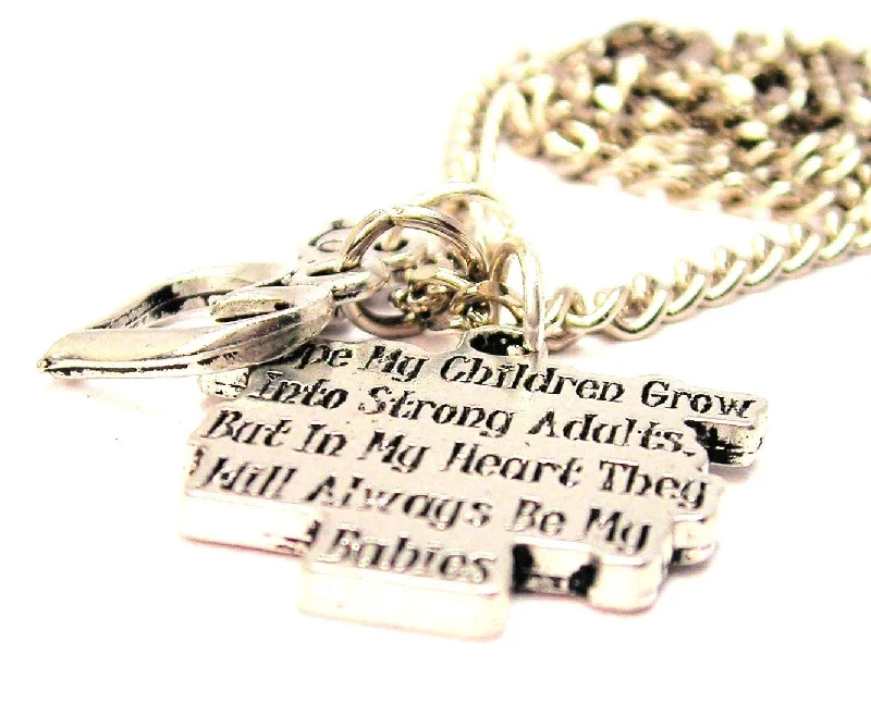 layered gold necklaces for women -I Hope My Children Grow Into Strong Adults But In My Heart They Will Always Be My Babies Little Love Necklace