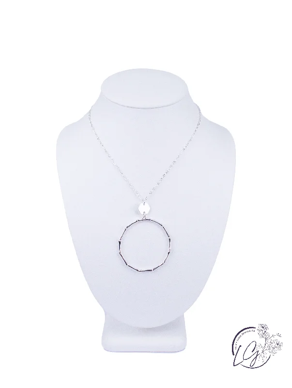 heart-shaped necklaces for women -Bamboo Ring Necklace Set