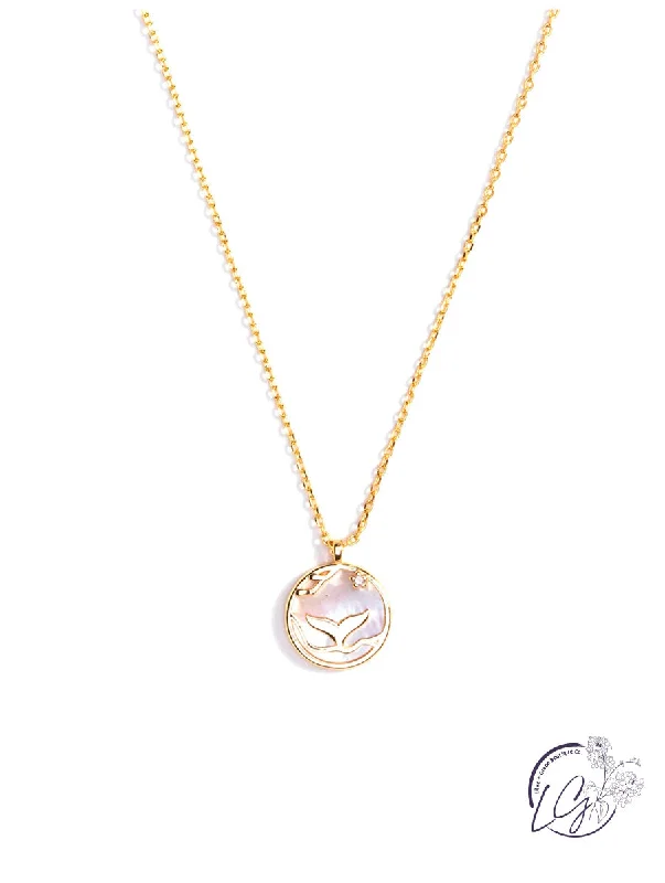 luxury crystal necklaces for women -Whales Tale Scene Pendant Necklace