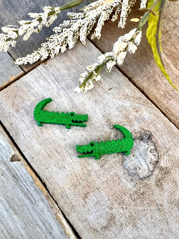 adjustable earrings for women -Alligator Stud Earrings