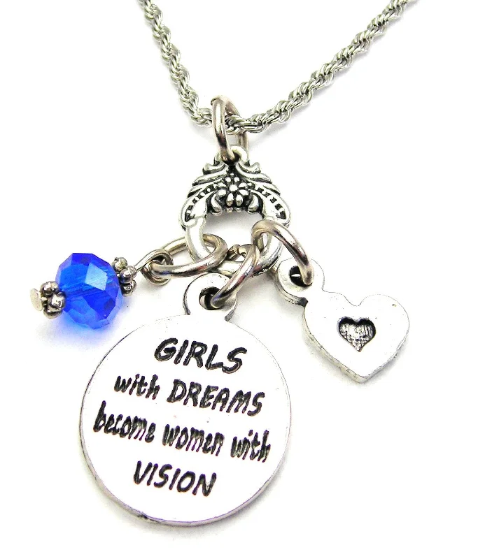 diamond necklaces for women -Girls With Dreams Become Women With Vision Catalog Necklace