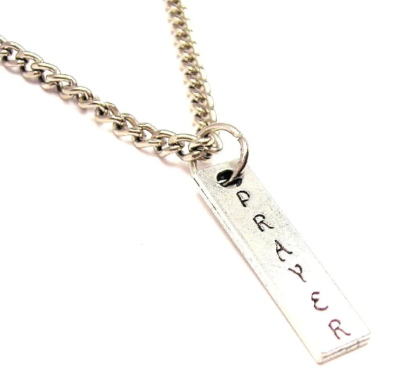 elegant necklaces for women -Prayer Single Charm Necklace