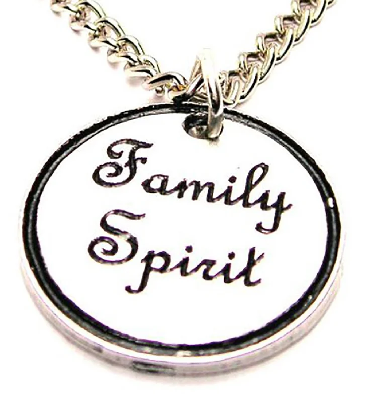 personalized gold necklaces -Family Spirit Single Charm Necklace