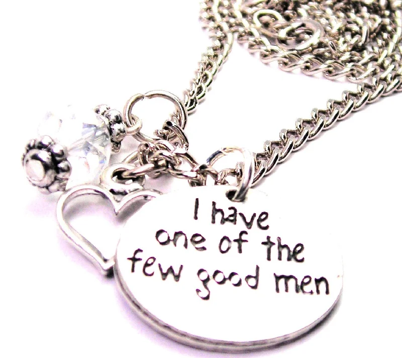 simple necklaces for women -I Have One Of The Few Good Men Necklace with Small Heart