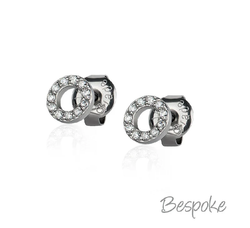 fashion earrings for women -Bespoke Earring Round 0.8mm - Pair