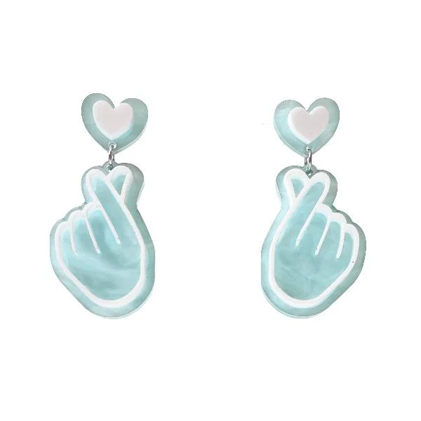 elegant earrings for women -Blue Acrylic Earrings