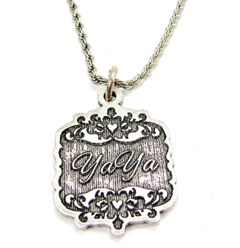 stylish pearl necklaces for women -YaYa Victorian Scroll Single Charm Necklace