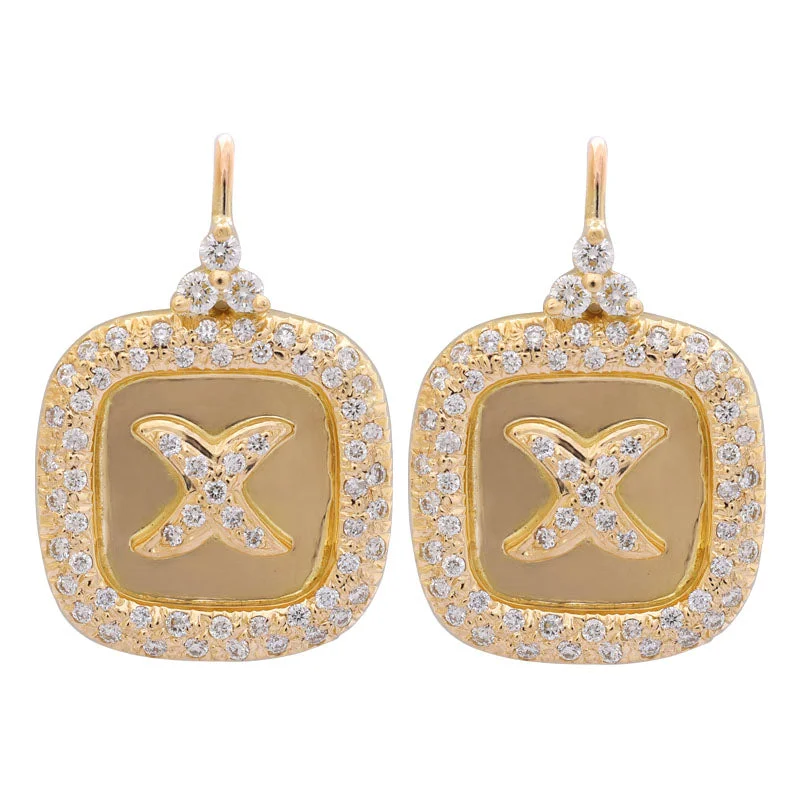 antique drop earrings for women -Earrings- Diamond