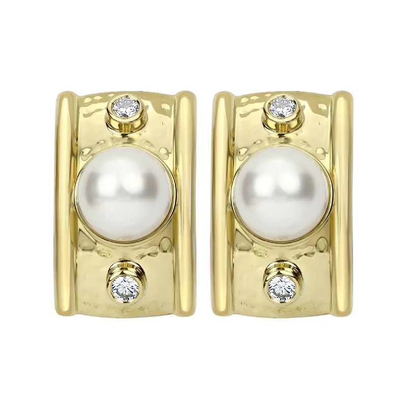 antique drop earrings for women -Earrings - South Sea Pearl And Diamond