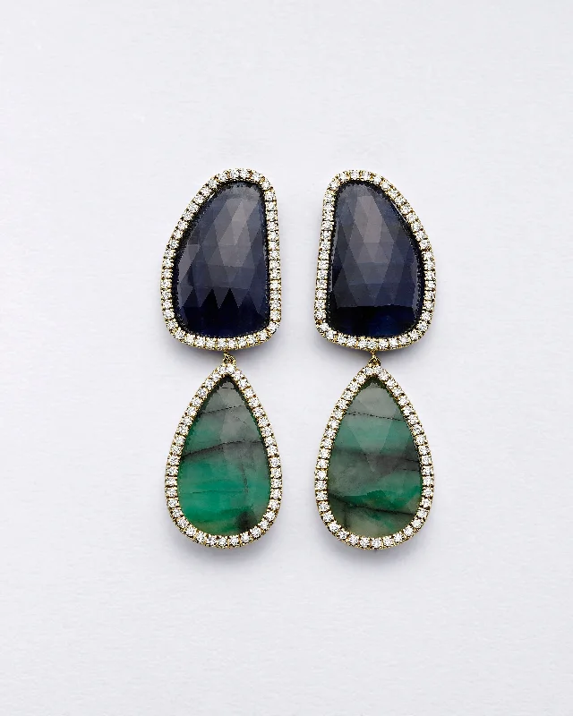 cute earrings for women -La Crème Emerald Earrings