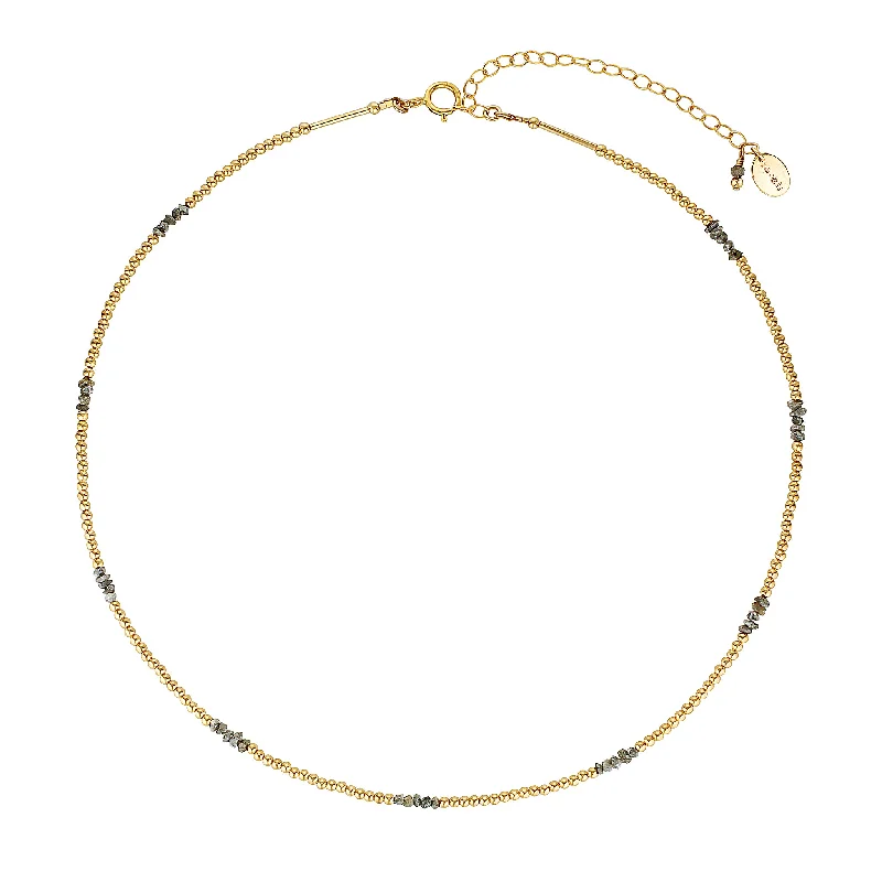 unique necklaces for women -Savoy Choker Necklace ~ Raw Diamond