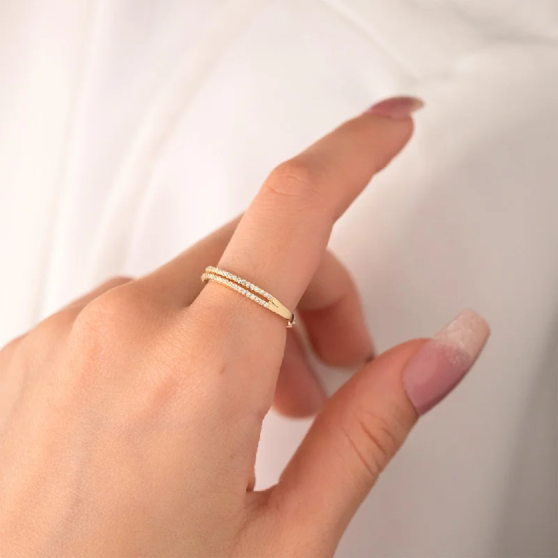 romantic rings for women -Dual Harmony Ring