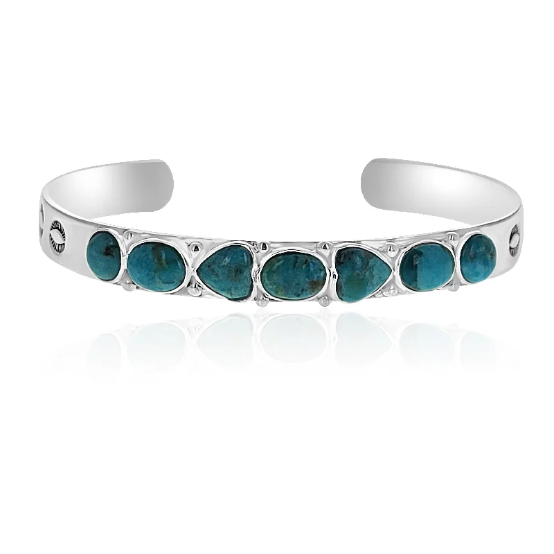 modern bangles for women -Love my Turquoise Cuff