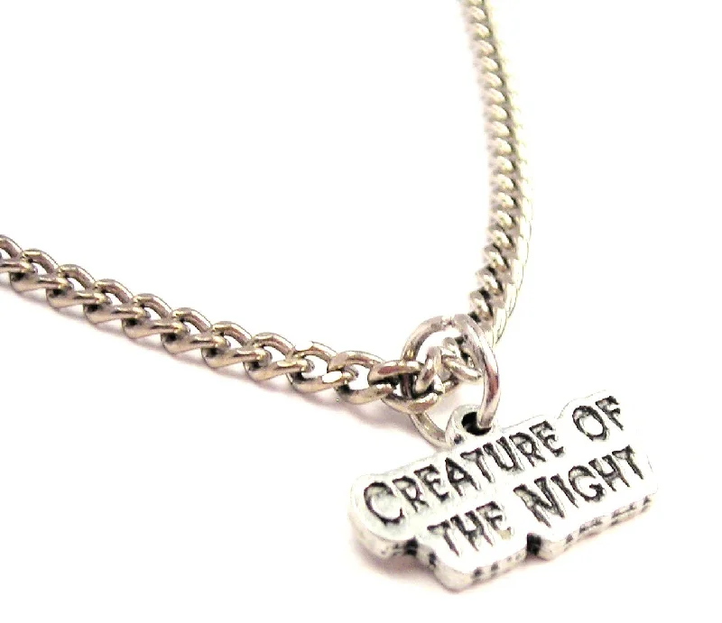 luxury necklaces for brides -Creature Of The Night Single Charm Necklace