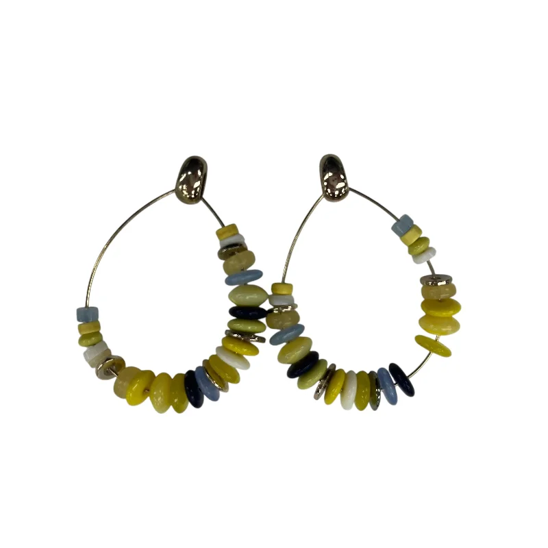 designer earrings for women -Earrings Dangle/Drop By Cmf In Blue & Yellow