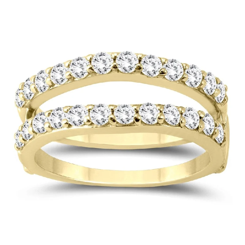 fashion rings for women -1 Carat TW Diamond Insert Ring in 14K Yellow Gold