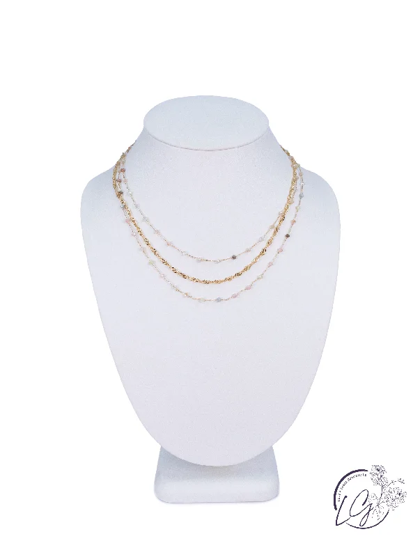 vintage necklaces for women -Crystal Cascade Necklace