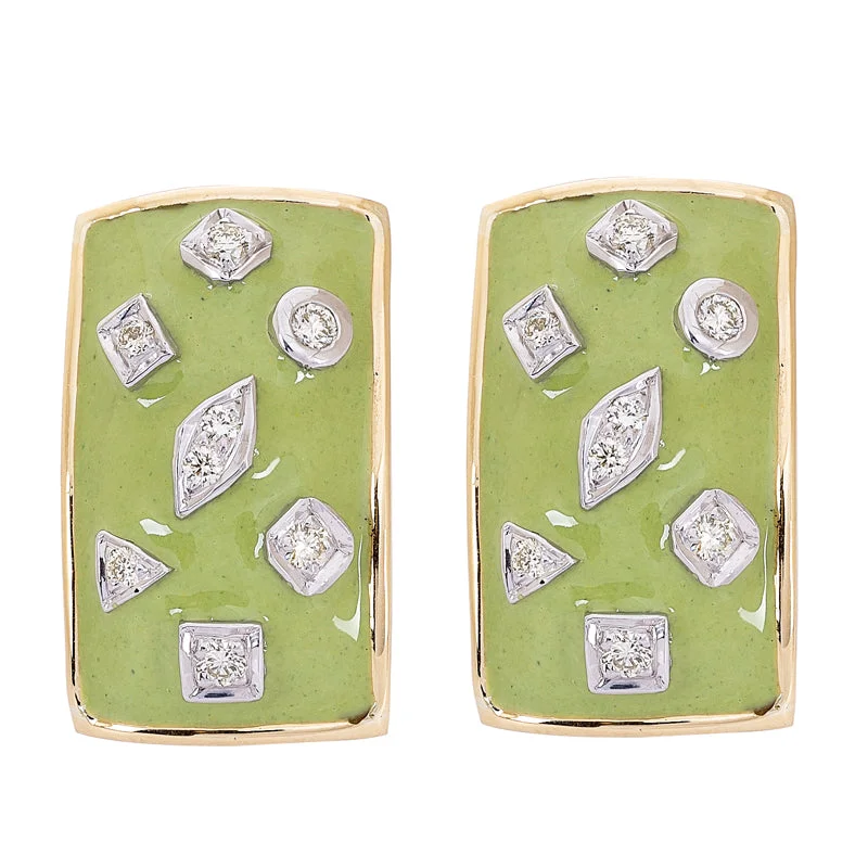 stud earrings for women -Earrings- Diamond (Enamel)