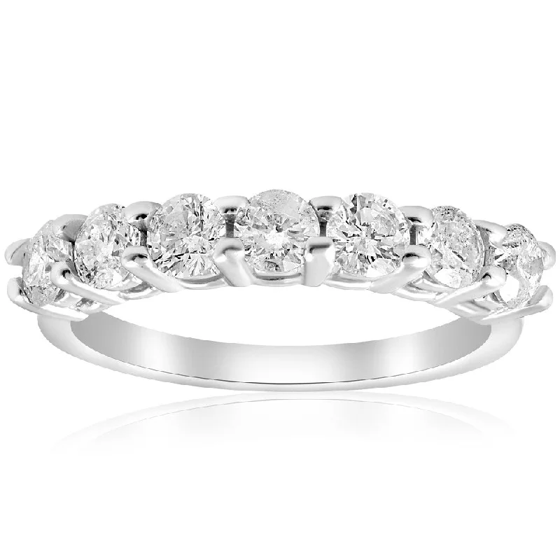 promise rings with birthstones -Pompeii3 14k White Gold 1 ct TDW Diamond Wedding Ring