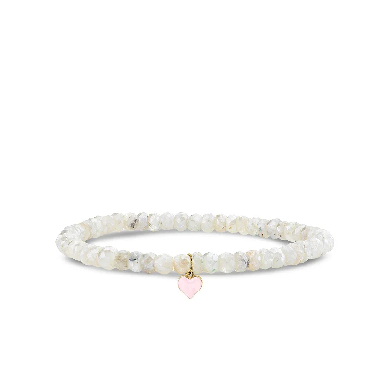 stackable bangle sets -Gold & Enamel Tiny Heart on Grapolite