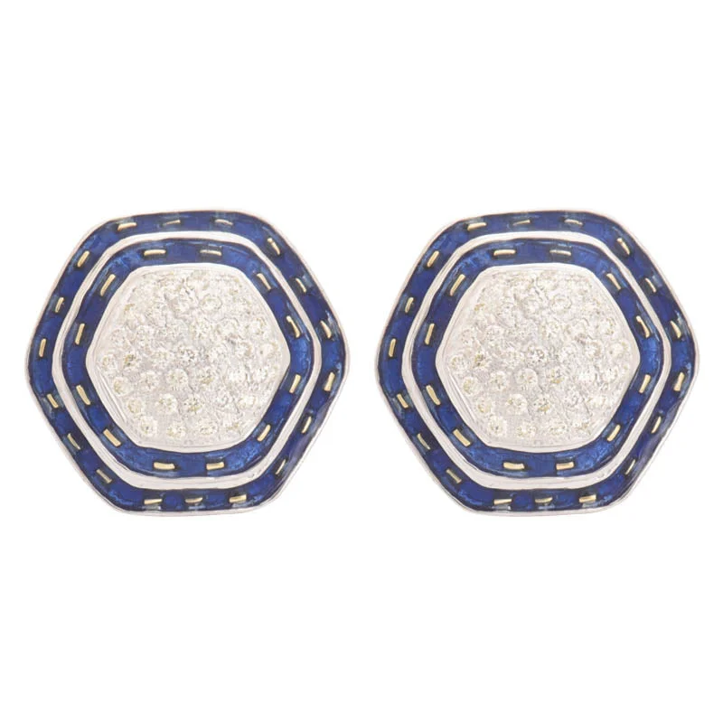 vintage drop earrings -Earrings- Diamond (Enamel)