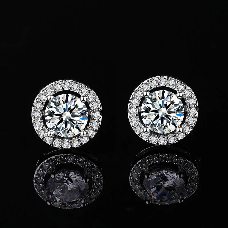 multi-colored earrings for women -Special Sale | Classic 4 Prong/Round Moissanite Stud Earrings