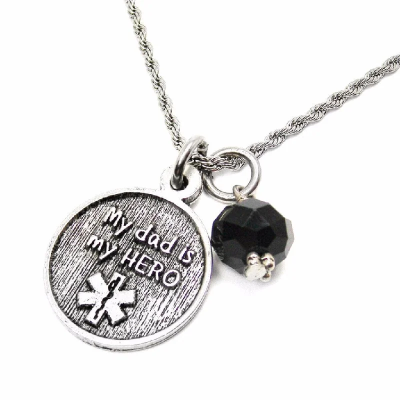 personalized gold necklaces -My Dad My Hero (Emt) Catalog Necklace