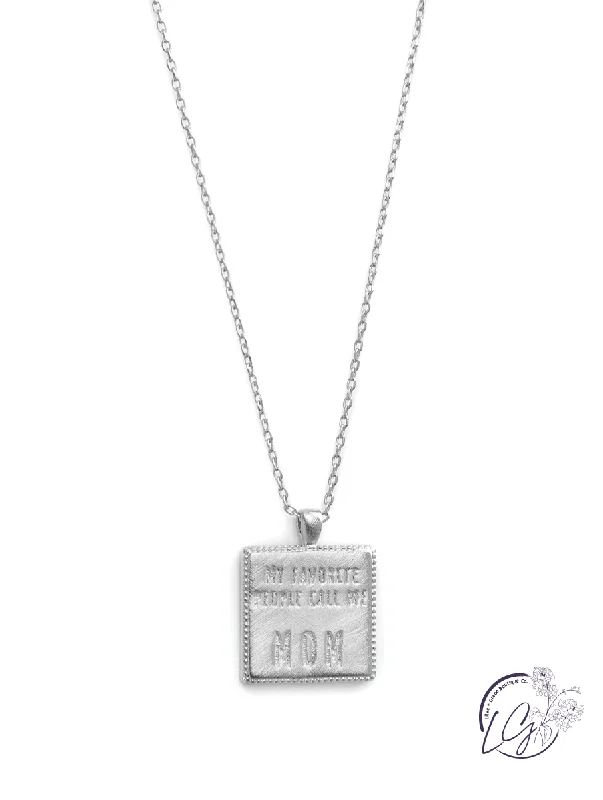 silver chain necklaces for women -Call Me Mom Necklace