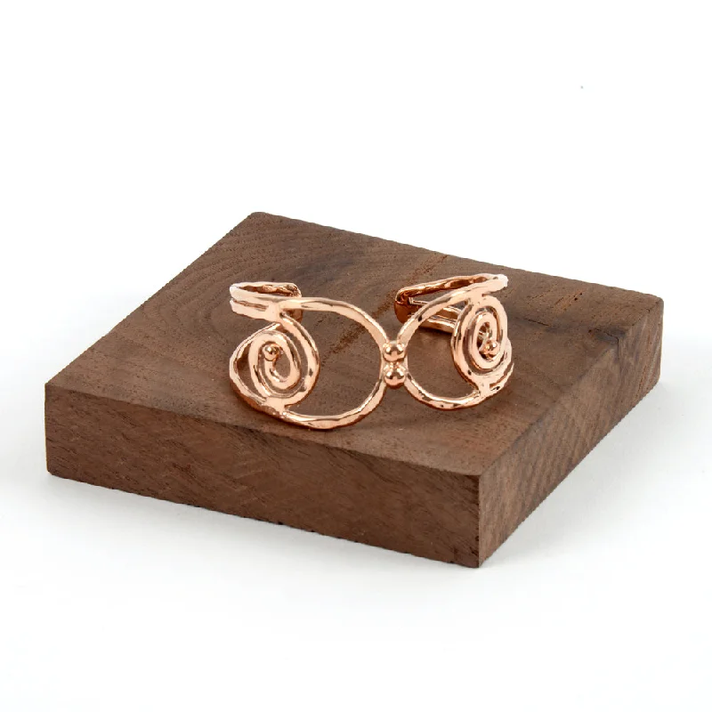 silver cuff bracelets -Swirl Air Cuff