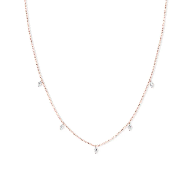 rose gold necklaces for women -The Diana - Rose Gold