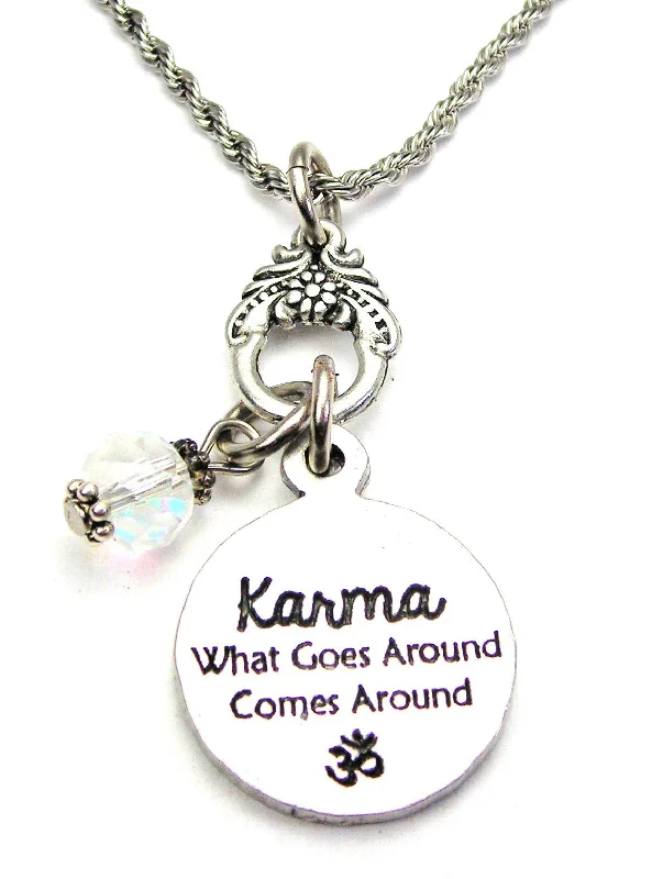 statement necklaces for women -Karma, What Goes Around Comes Around Catalog Necklace