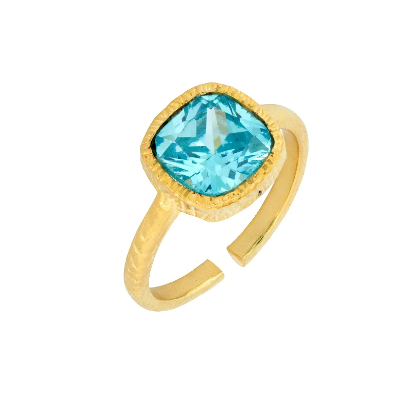 unique diamond rings for women -Lois Ring Blue Topaz