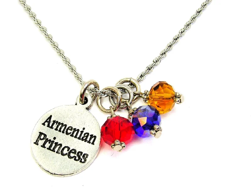 pendant necklaces for women -Armenian Princess Stainless Steel Rope Chain Necklace