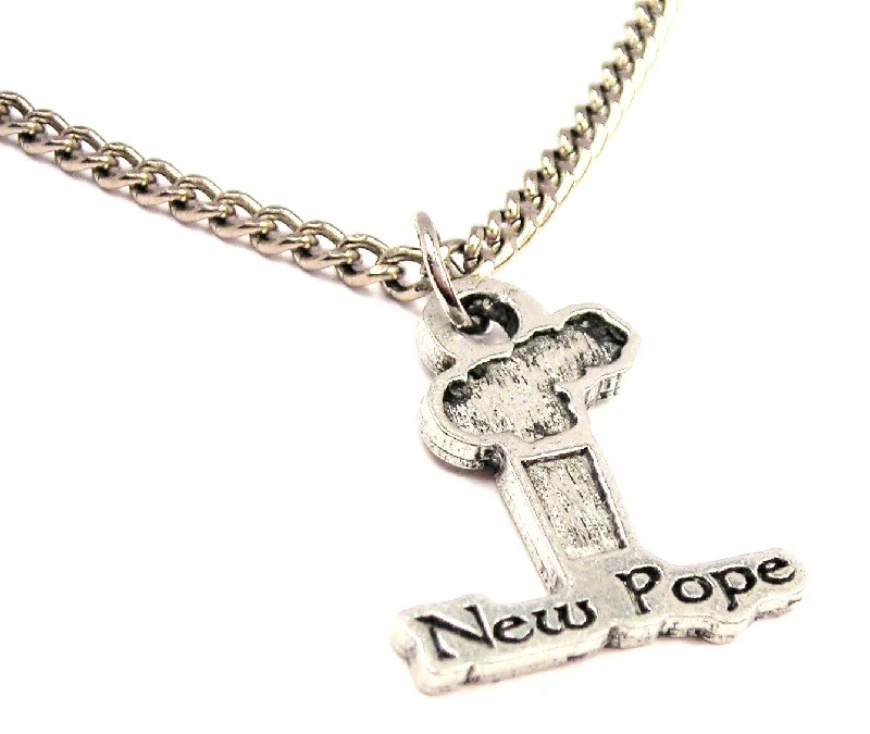 vintage necklaces for women -New Pope Smoke Stack Single Charm Necklace