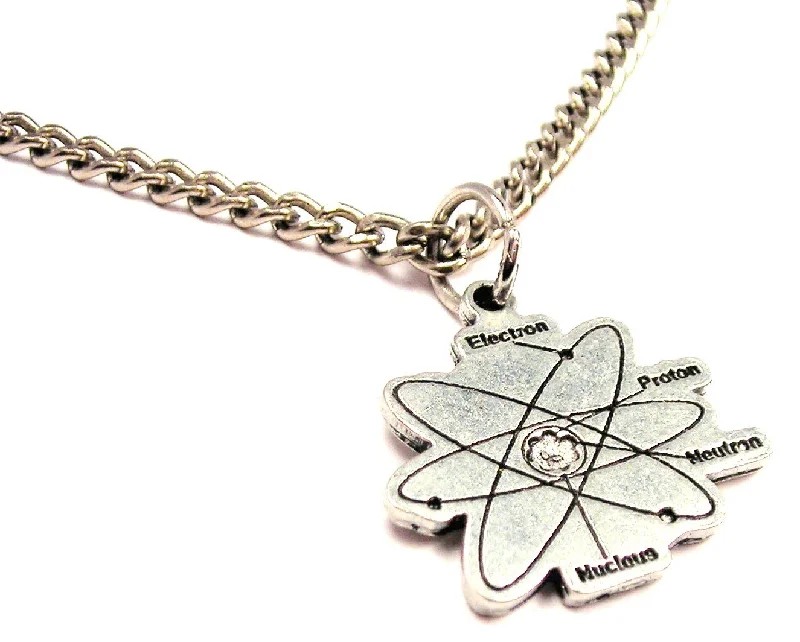 multi-strand necklaces for women -Science Atom Single Charm Necklace