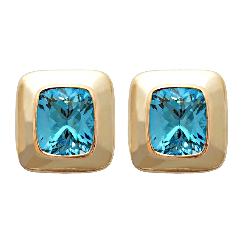 sapphire earrings for women -Earrings- Blue Topaz