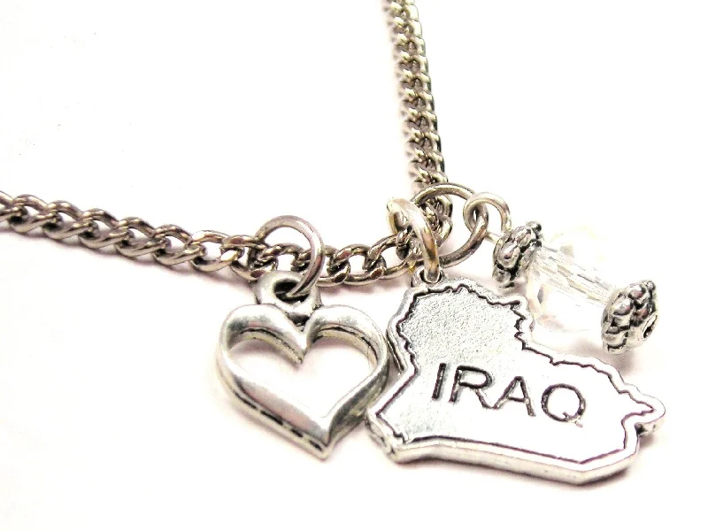 charm necklaces for women -Iraq Necklace with Small Heart