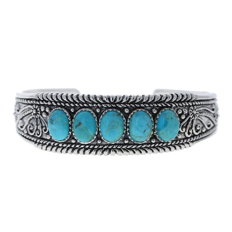 thick cuff bracelets -Braided Turquoise Cuff