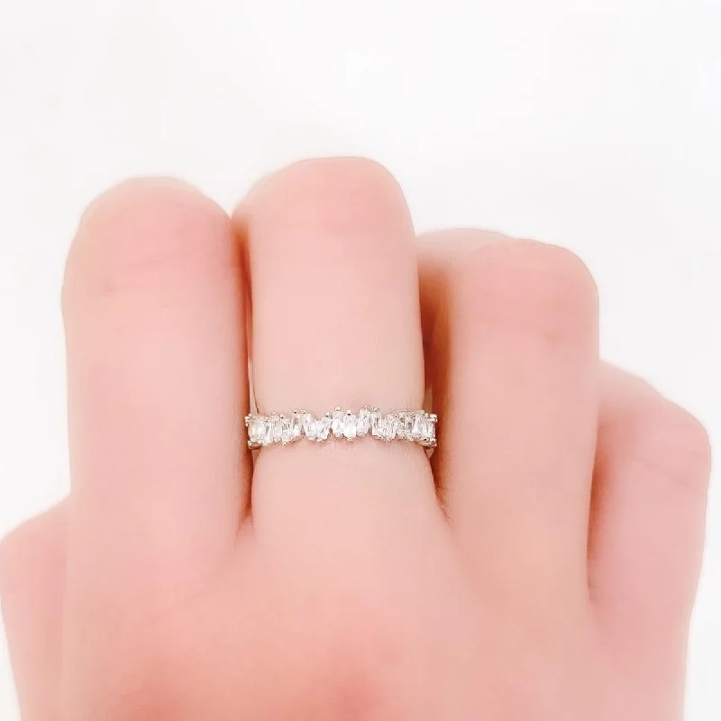 unique engagement rings for women -Mini Baguette Eternity Ring