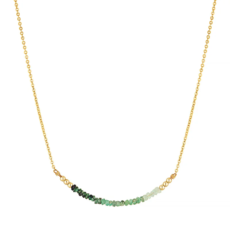 elegant necklaces for women -Milla Necklace ~ Emerald