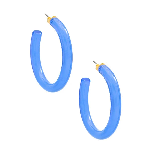 custom earrings for women -Lucite Hoop Earrings