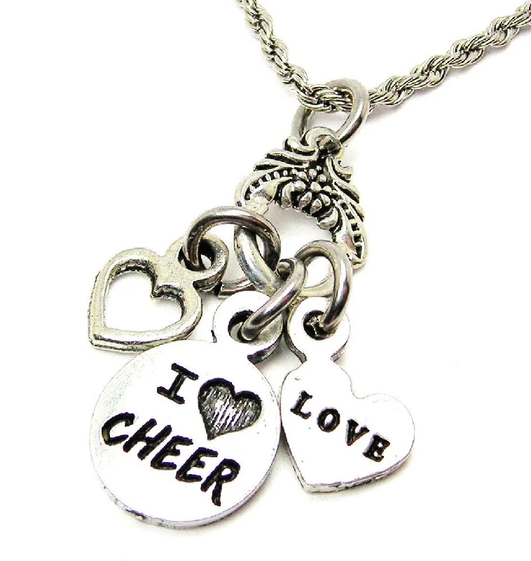 heart necklaces for women -I Love Cheer Catalog Necklace