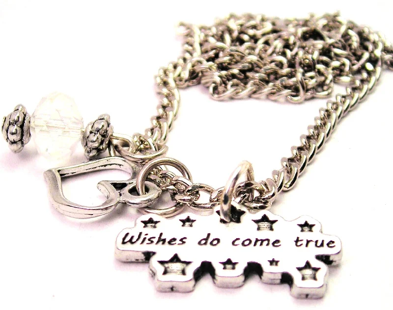 elegant necklaces for women -Wishes Do Come True Necklace with Small Heart