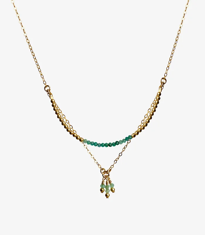 stylish necklaces for women -Uma Necklace ~ Emerald