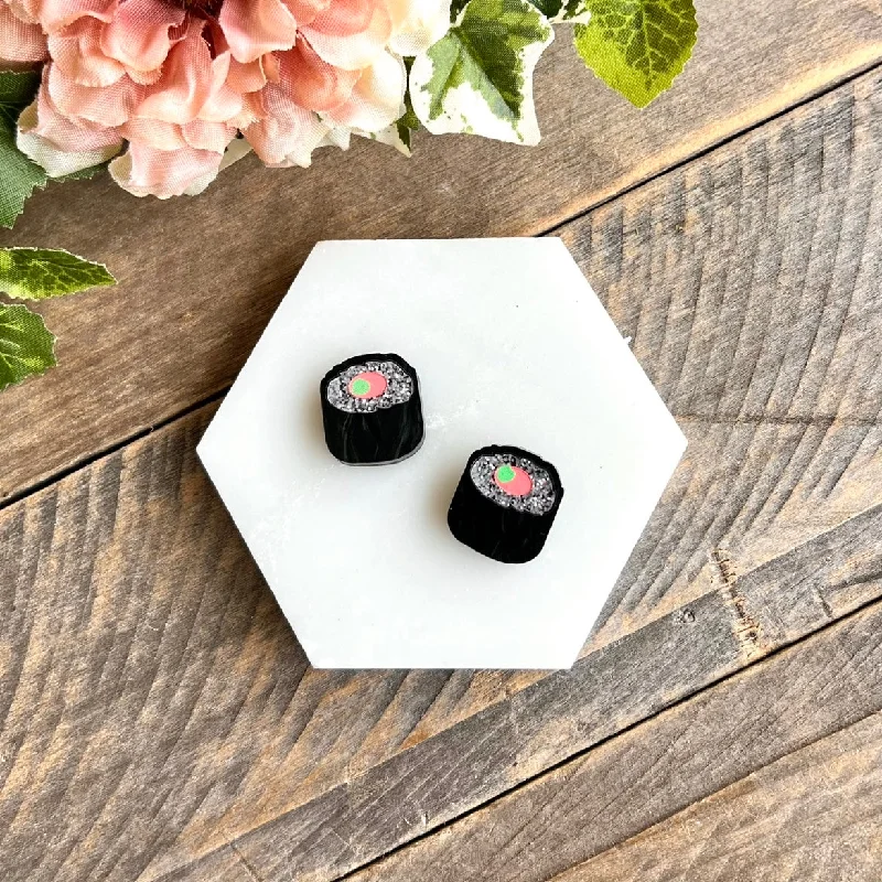 women's gold earrings -Sushi Stud Earrings