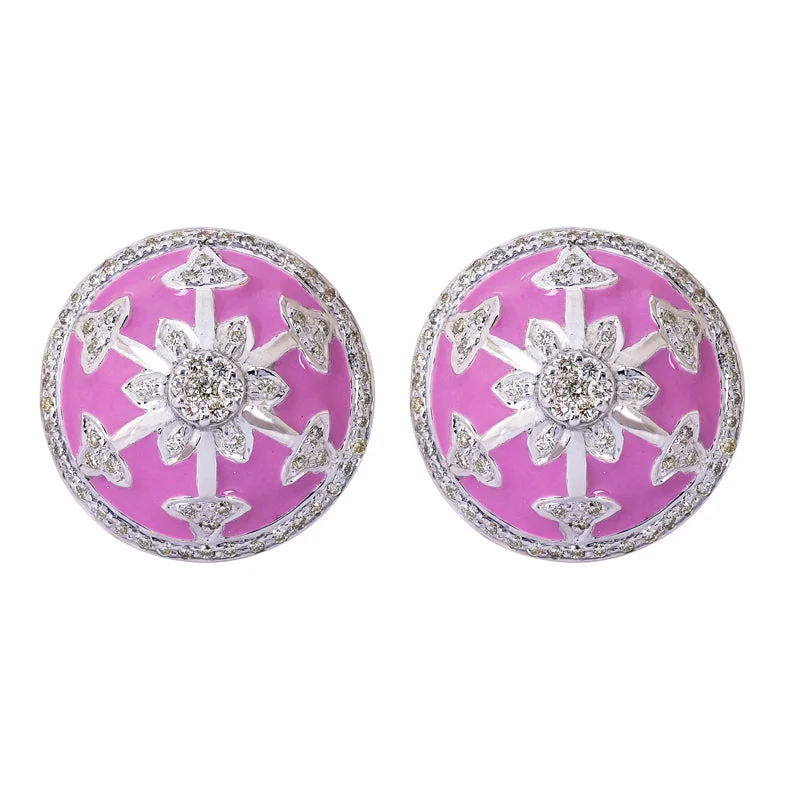 gemstone earrings for women -Earrings- Diamond (Enamel)