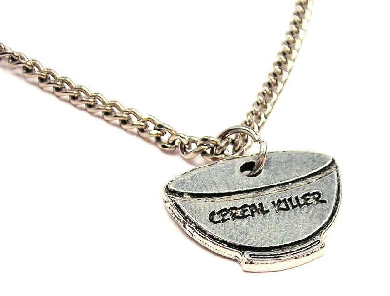 rose gold necklaces for women -Cereal Killer Single Charm Necklace