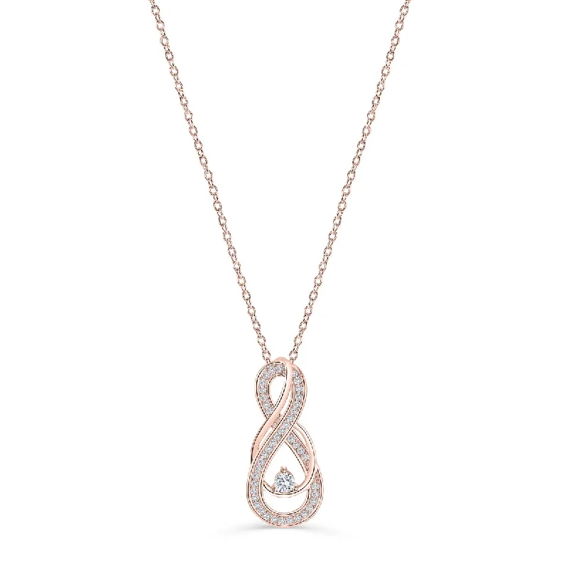 gemstone necklaces for women -The Celine - Rose Gold